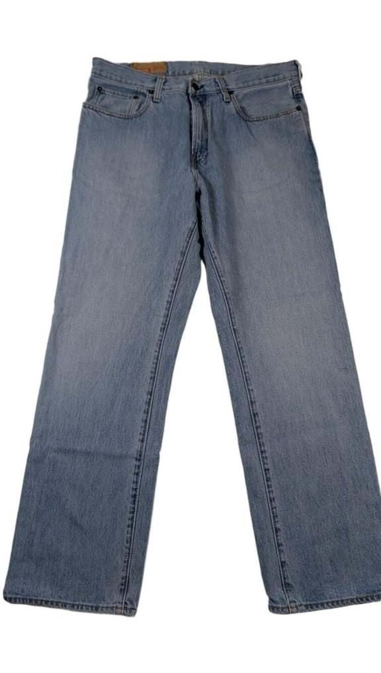Gap Easy Fit Jeans Mens 35x30 Light Wash 100% Cotton Made in Mexico